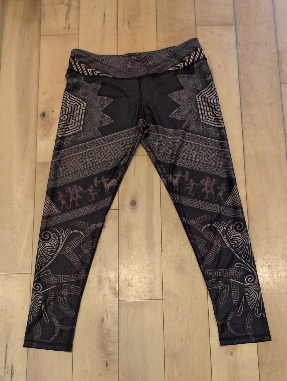 Leggings Black & Gold Egyptian Print